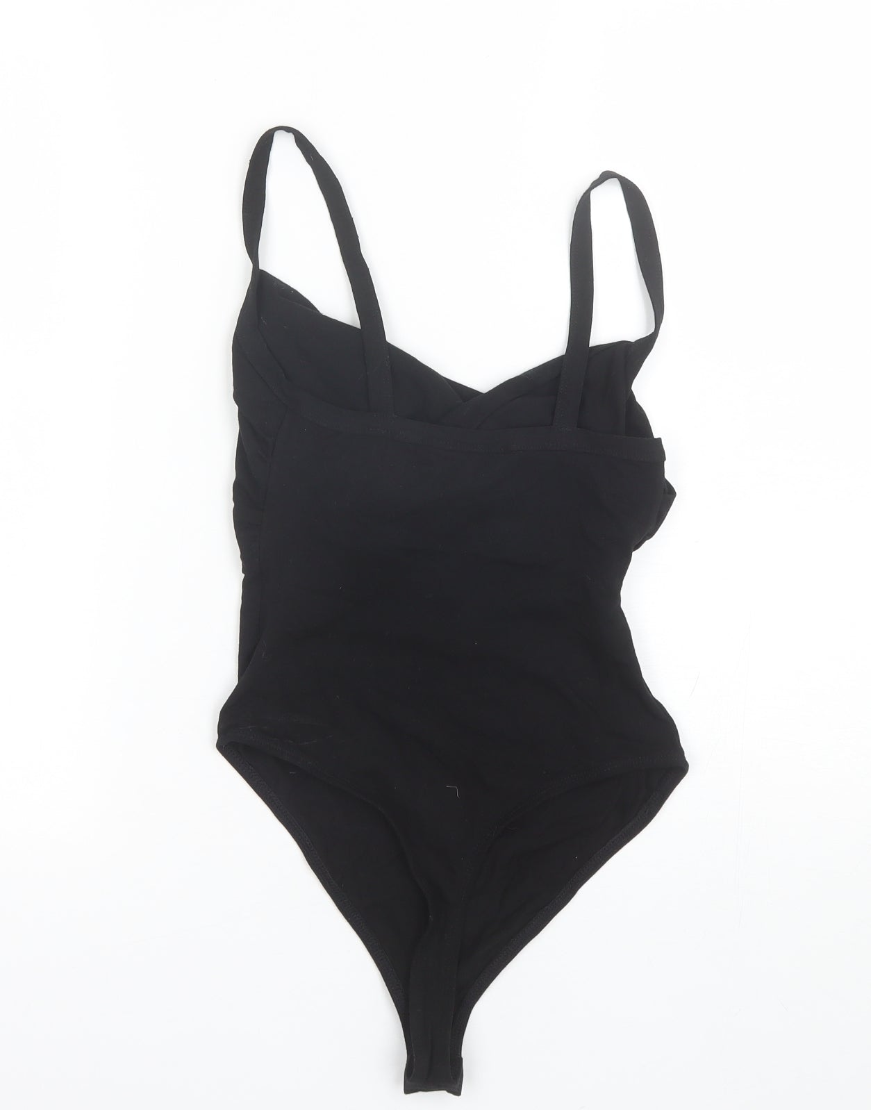 Miss Selfridge Womens Black  Cotton Bodysuit One-Piece Size 10