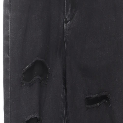 Missguided Womens Black  Cotton Skinny Jeans Size 8 L25 in Regular
