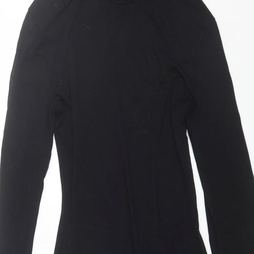 Missguided Womens Black  Viscose Bodycon  Size 8  Roll Neck