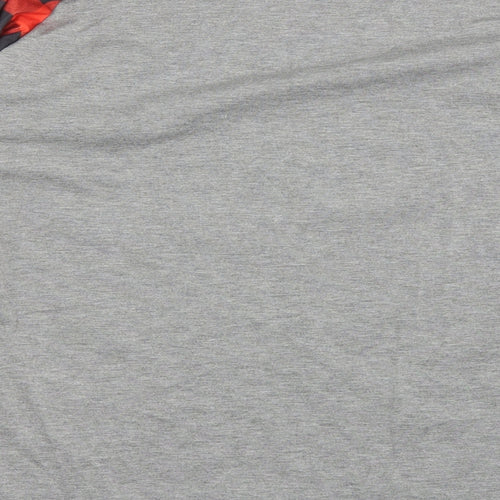 Preworn Mens Grey  Polyester  Pyjama Top Size L   - Merry Christmas