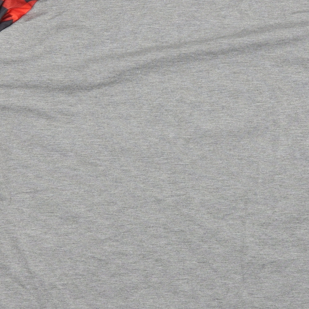 Preworn Mens Grey  Polyester  Pyjama Top Size L   - Merry Christmas