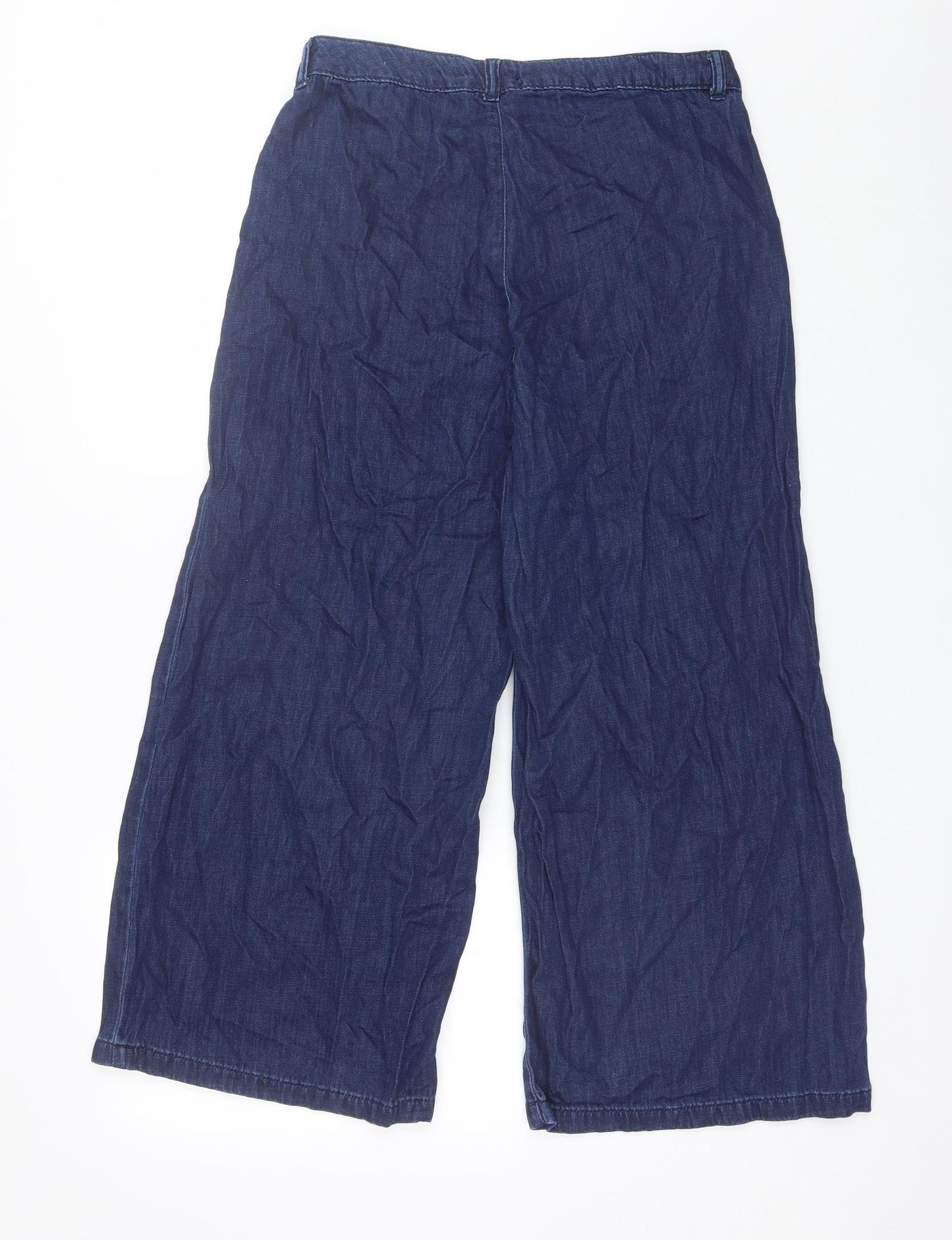 Low Modest Womens Blue  Cotton Blend Trousers  Size 12 L25 in Regular