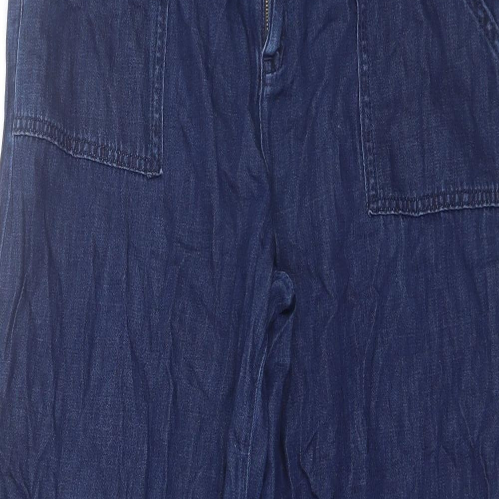 Low Modest Womens Blue  Cotton Blend Trousers  Size 12 L25 in Regular