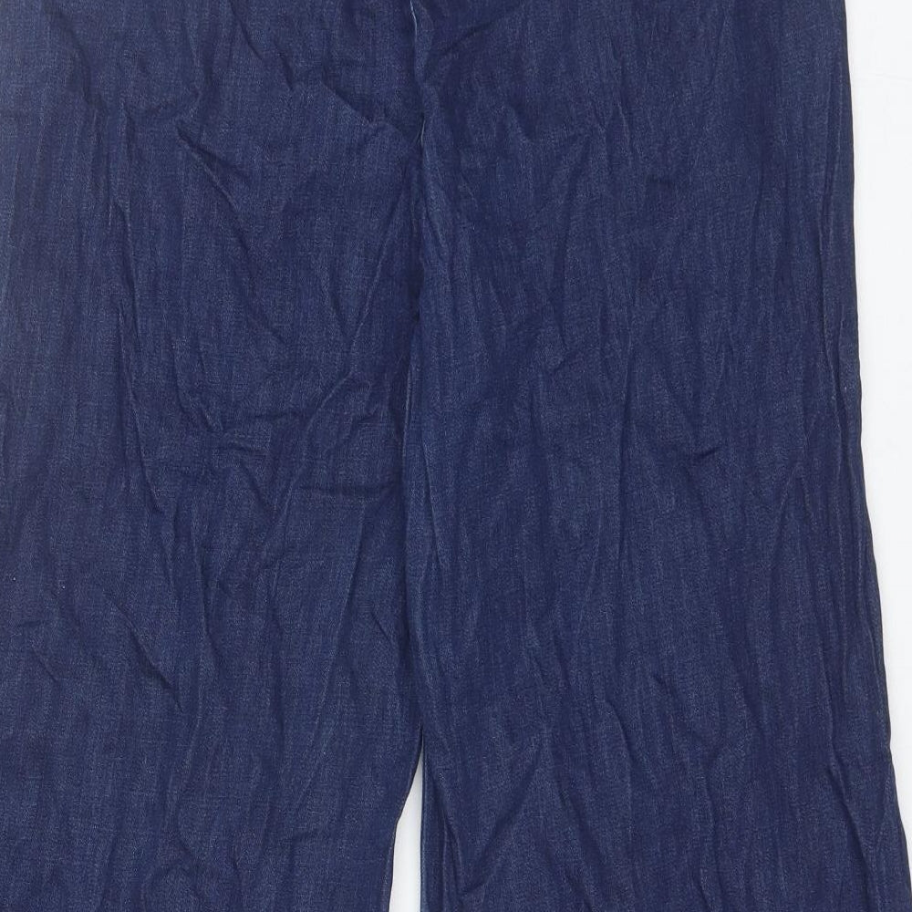 Low Modest Womens Blue  Cotton Blend Trousers  Size 12 L25 in Regular