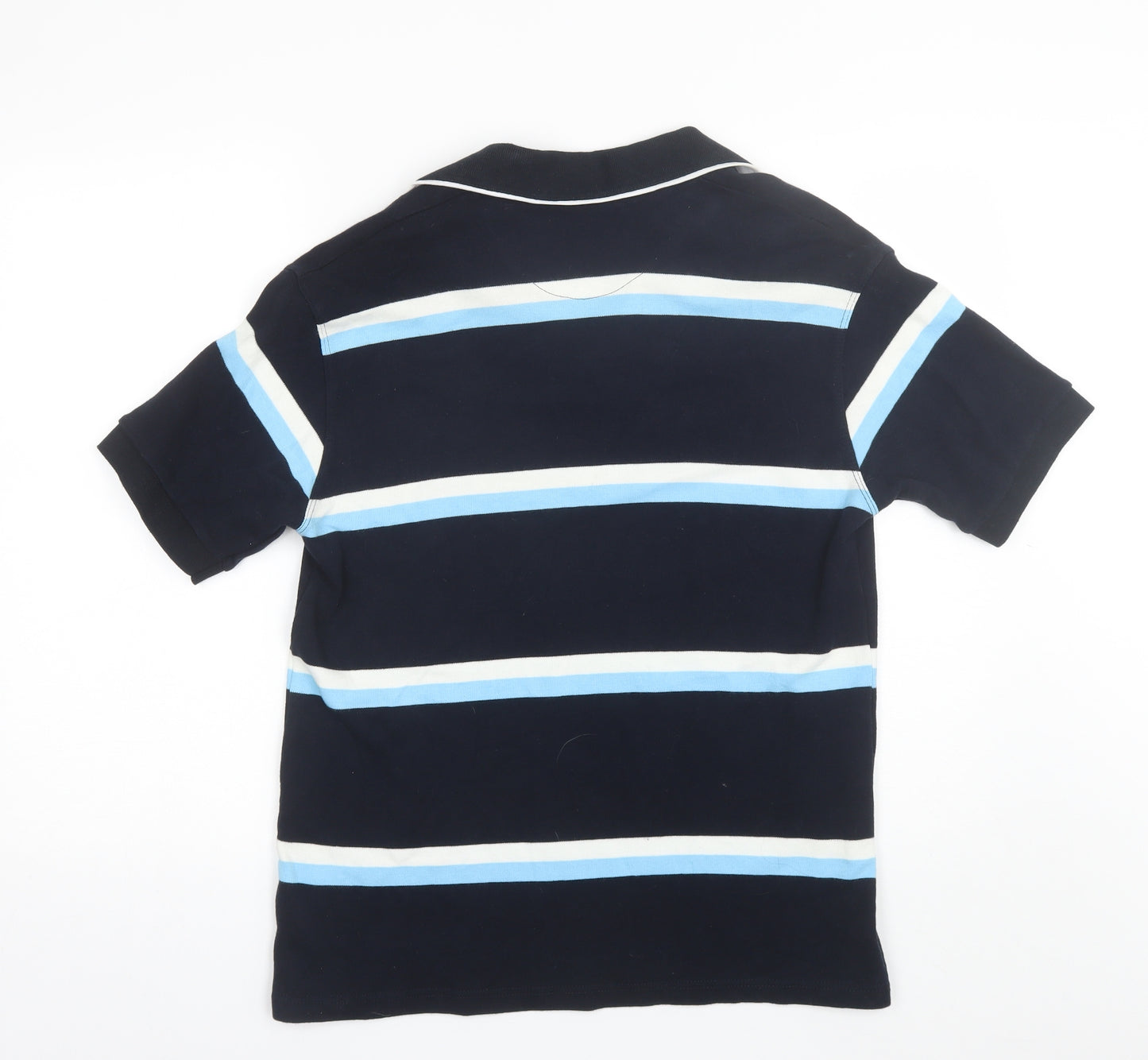 Ralph Lauren Mens Blue Striped Cotton  Polo Size 2XL Collared