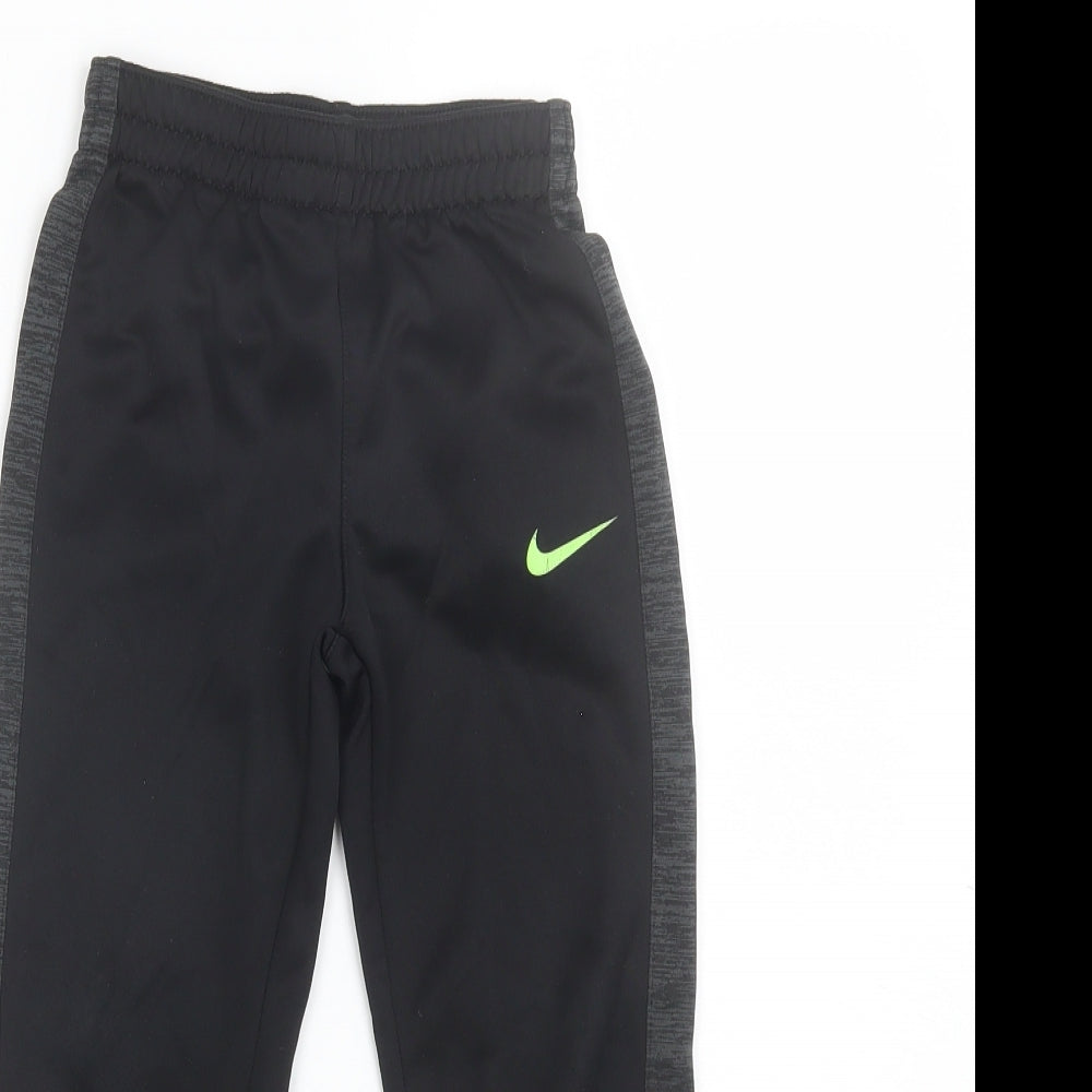 Nike Boys Black  Polyester Sweatpants Trousers Size 5-6 Years  Regular