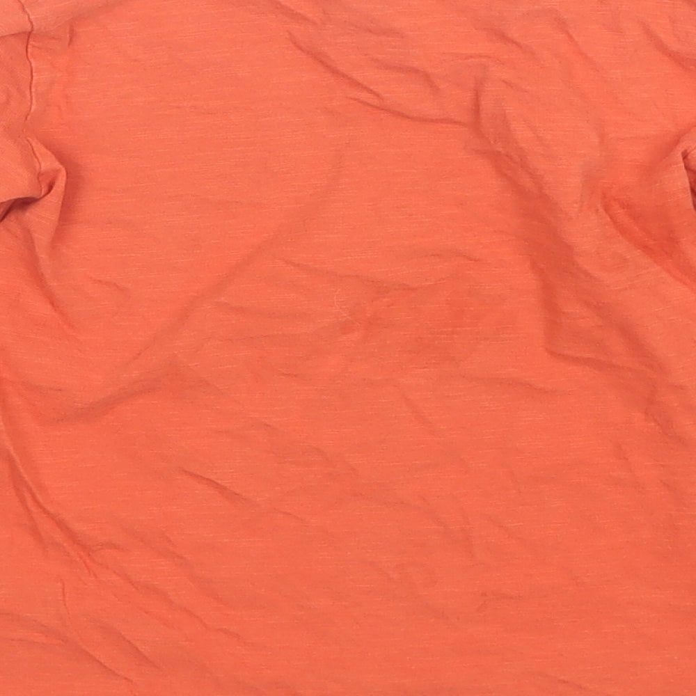Marks and Spencer Boys Orange  Cotton Basic T-Shirt Size 4-5 Years Round Neck