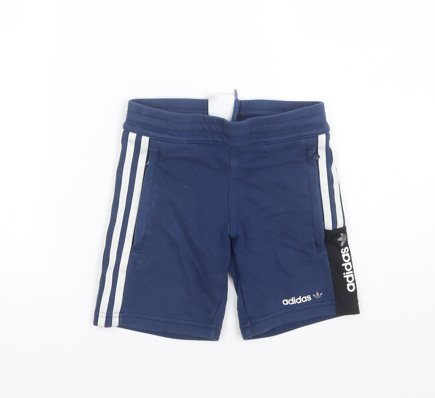 adidas Boys Blue  Cotton Sweat Shorts Size 5-6 Years  Regular