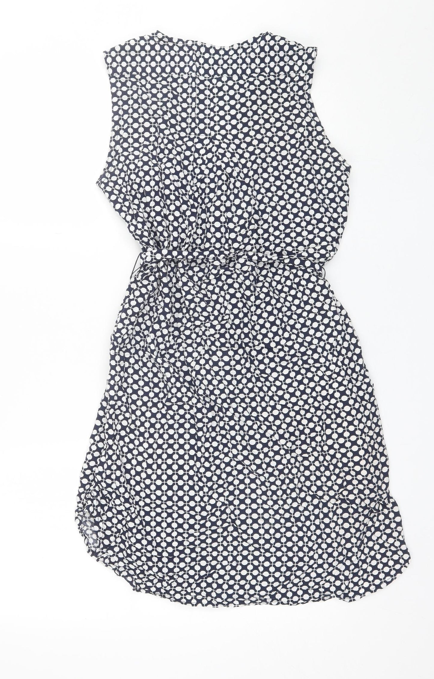 Gap Womens Blue Polka Dot Viscose Shift  Size XS  Round Neck