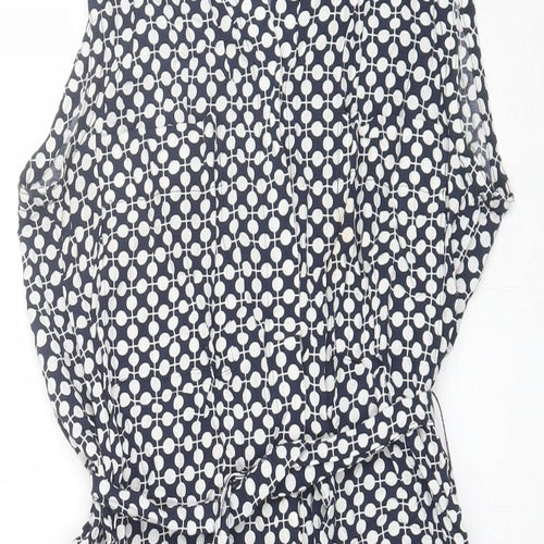 Gap Womens Blue Polka Dot Viscose Shift  Size XS  Round Neck