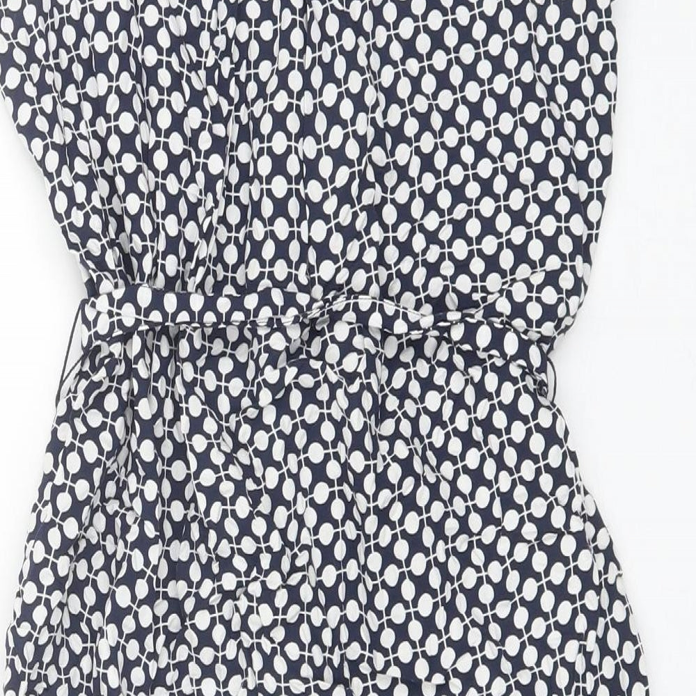 Gap Womens Blue Polka Dot Viscose Shift  Size XS  Round Neck