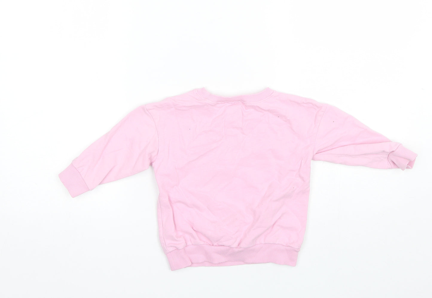 NEXT Baby Pink  Cotton Pullover Jumper Size 18-24 Months   - Minnie Mouse