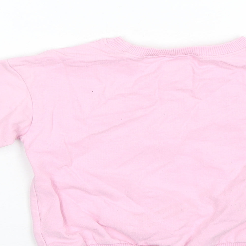 NEXT Baby Pink  Cotton Pullover Jumper Size 18-24 Months   - Minnie Mouse