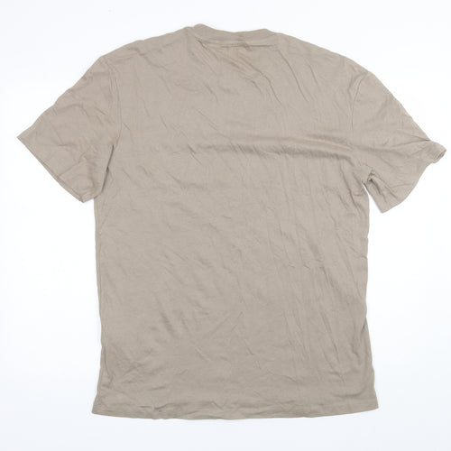 JACK & JONES Mens Brown  Cotton  T-Shirt Size L Round Neck  - Originals