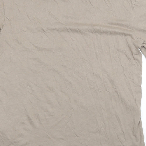 JACK & JONES Mens Brown  Cotton  T-Shirt Size L Round Neck  - Originals