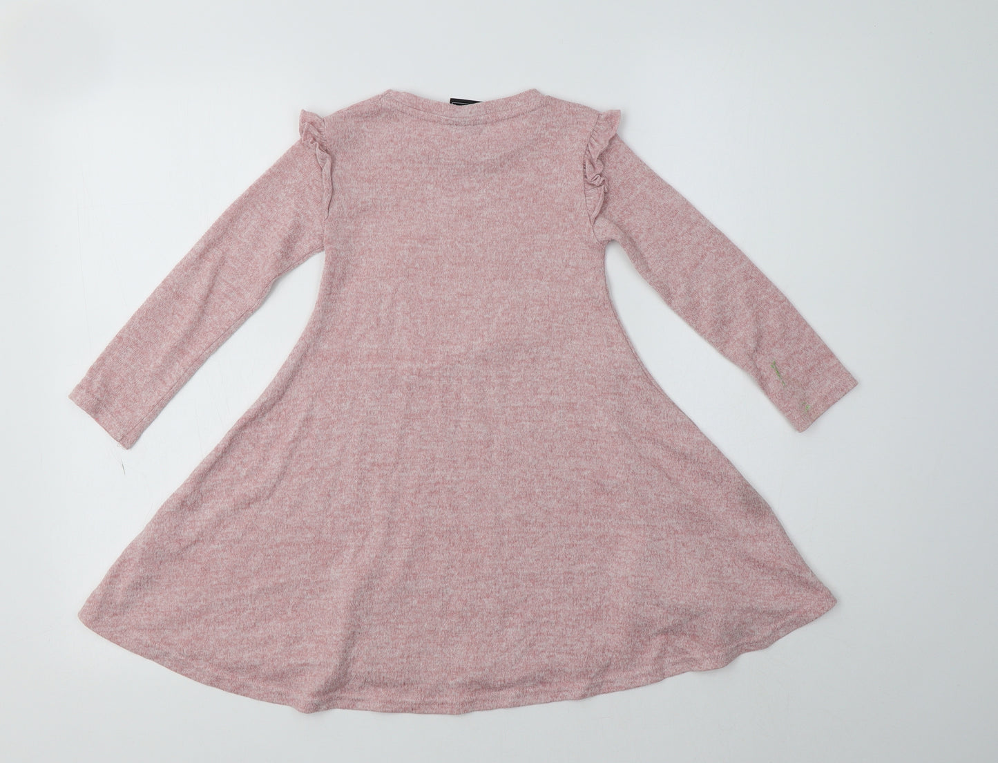 Primark Girls Pink  Viscose Fit & Flare  Size 4-5 Years  Collared  - Unicorn