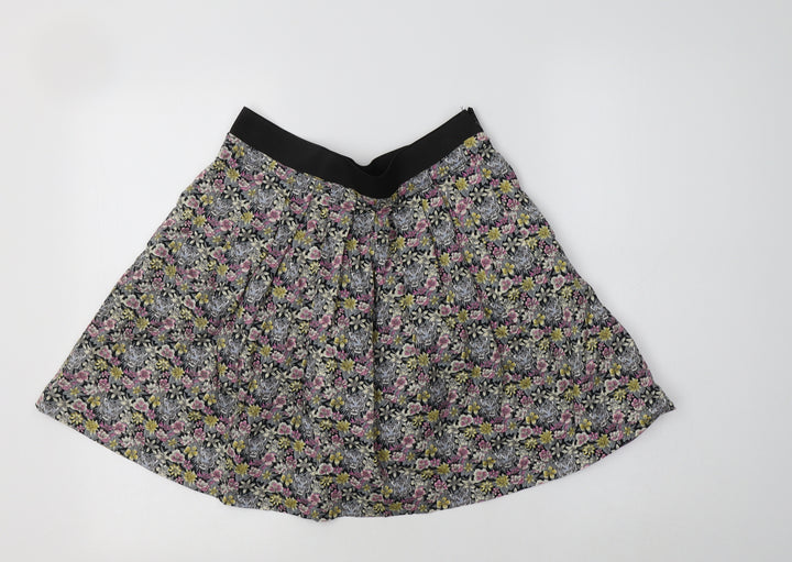 Maggie+Me Womens Multicoloured Floral Cotton Flare Skirt Size M