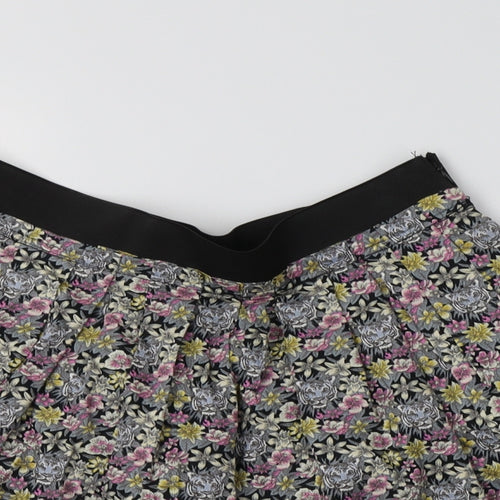 Maggie+Me Womens Multicoloured Floral Cotton Flare Skirt Size M