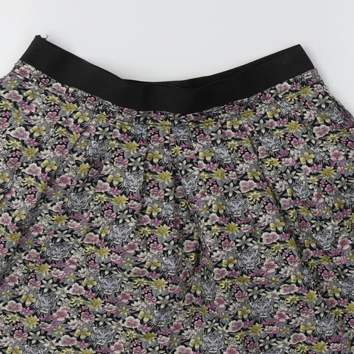 Maggie+Me Womens Multicoloured Floral Cotton Flare Skirt Size M