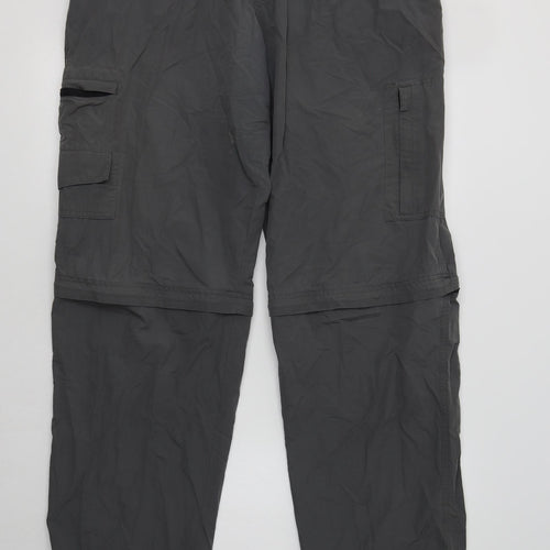 M&S Mens Grey  Polyamide Cargo Trousers Size 36 L33 in Regular