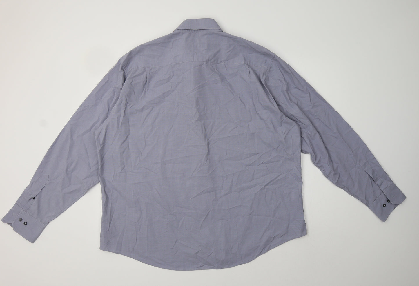 NEXT Mens Grey  Cotton  Dress Shirt Size 18 Collared