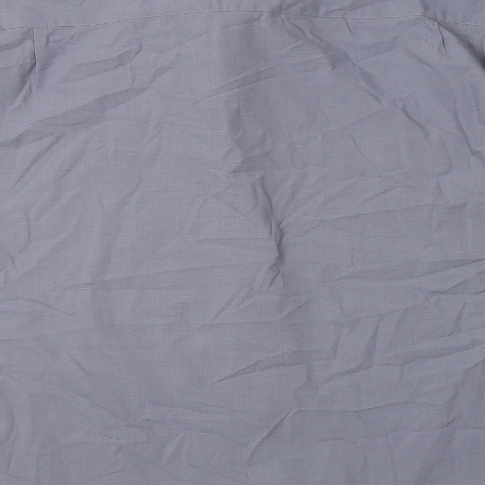 NEXT Mens Grey  Cotton  Dress Shirt Size 18 Collared