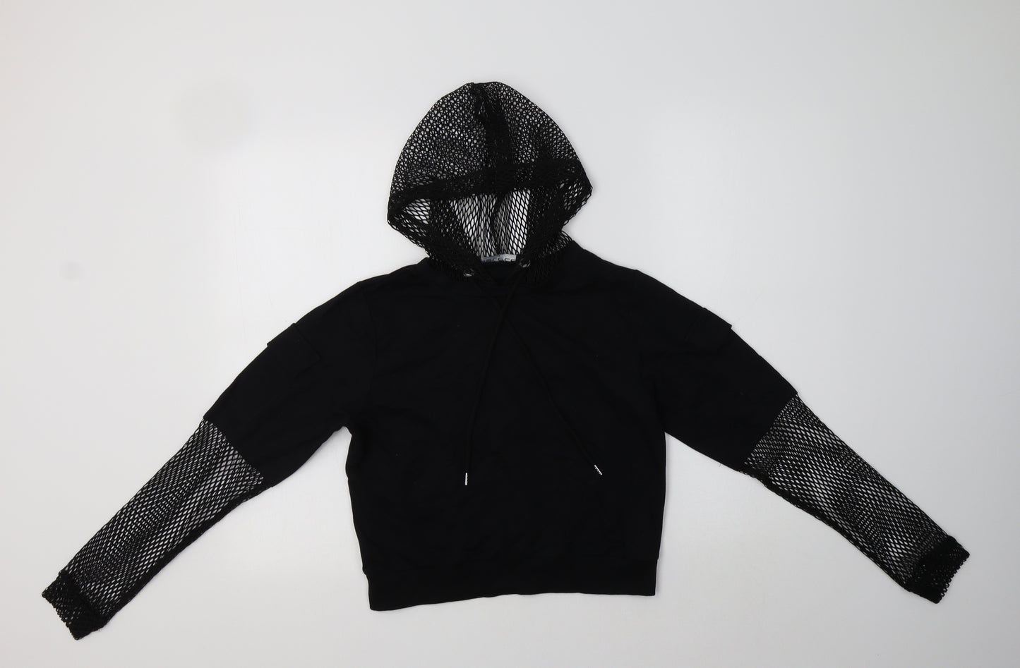 Select Womens Black  Cotton Pullover Hoodie Size XS
