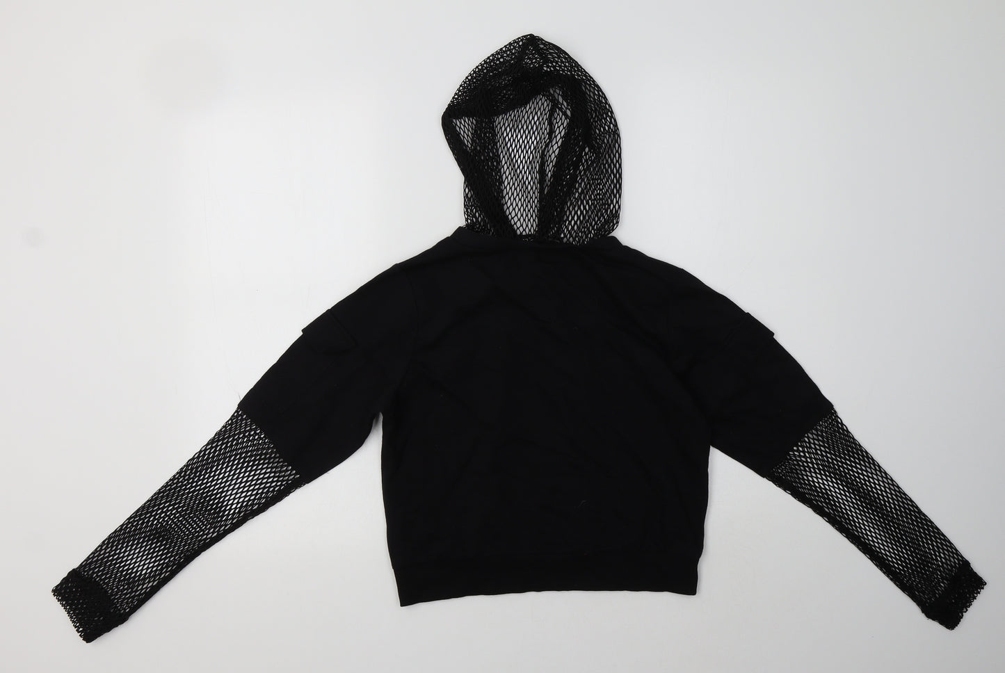 Select Womens Black  Cotton Pullover Hoodie Size XS