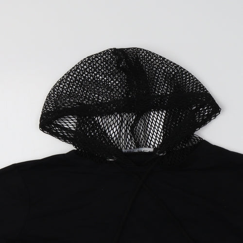 Select Womens Black  Cotton Pullover Hoodie Size XS