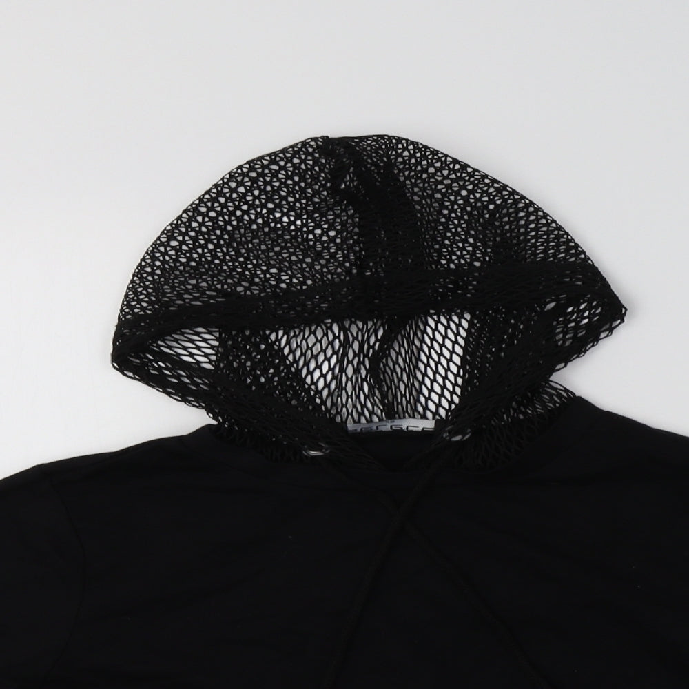 Select Womens Black  Cotton Pullover Hoodie Size XS