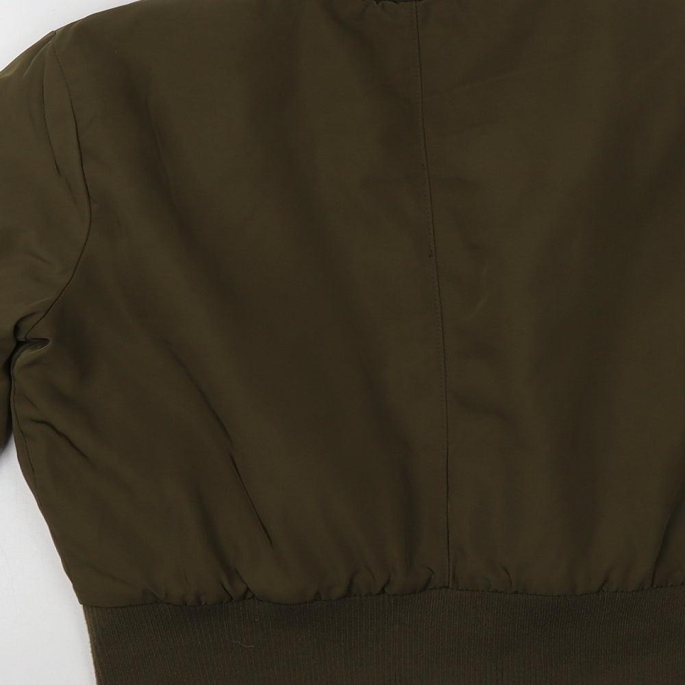 Miss Selfridge Womens Green   Bomber Jacket Coatigan Size 10
