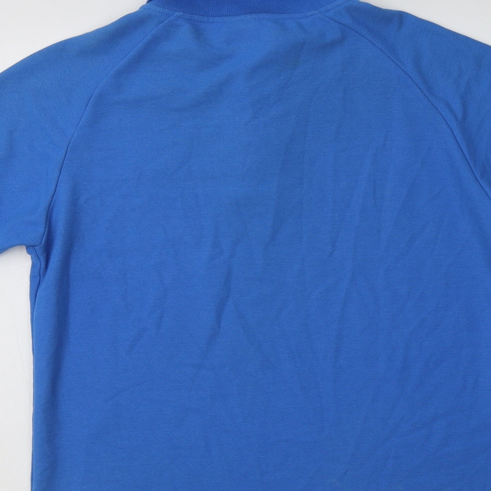 Slazenger Mens Blue  Polyester  Polo Size M Collared