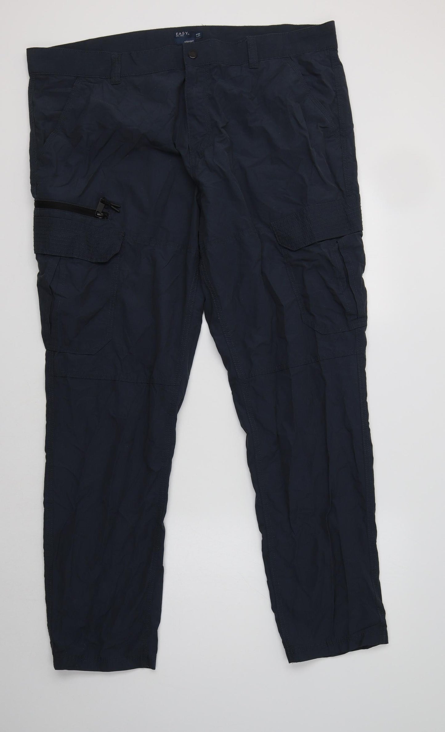Matalan Mens Blue  Cotton Cargo Trousers Size 40 L31 in Regular