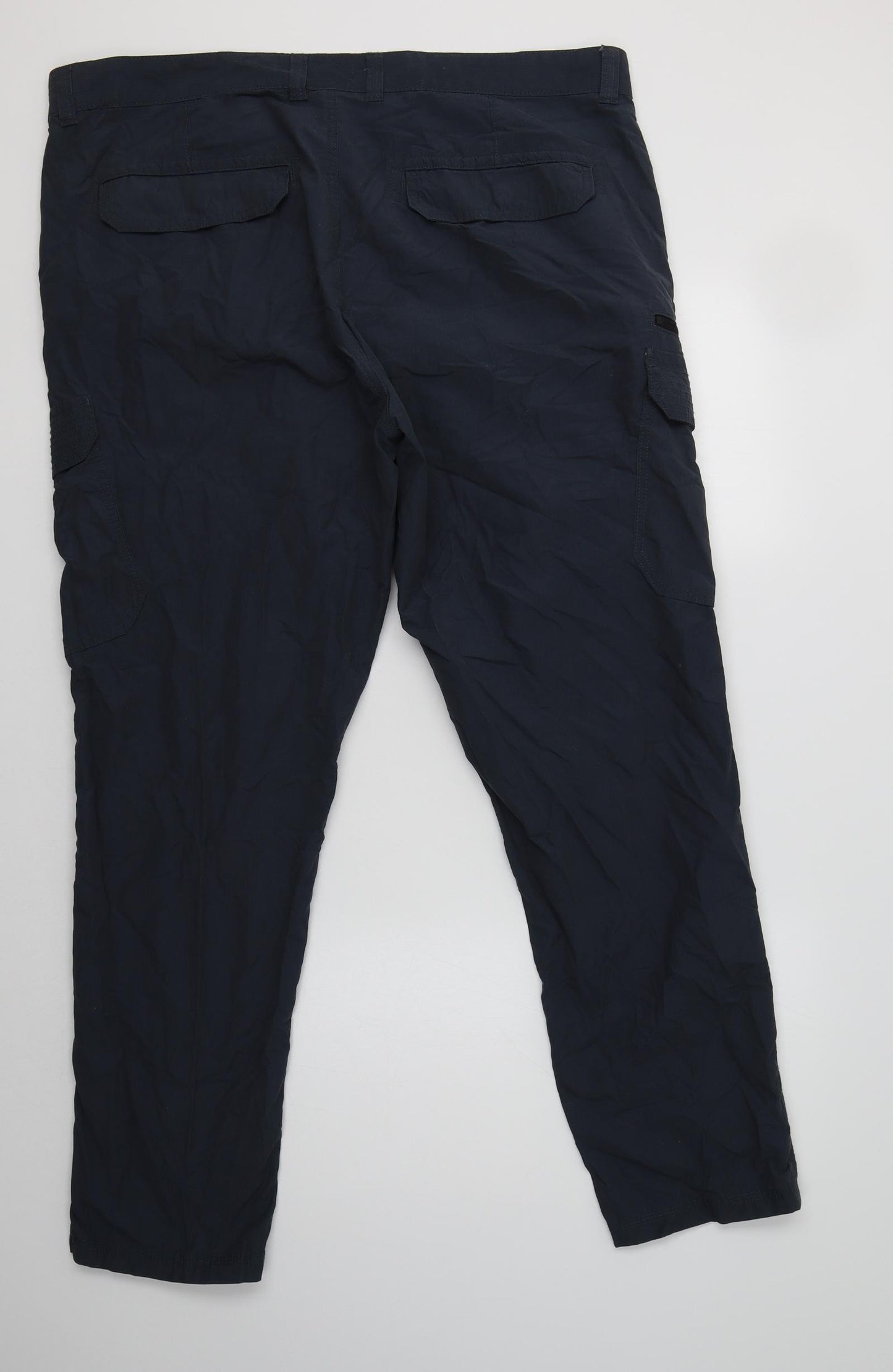 Matalan Mens Blue  Cotton Cargo Trousers Size 40 L31 in Regular