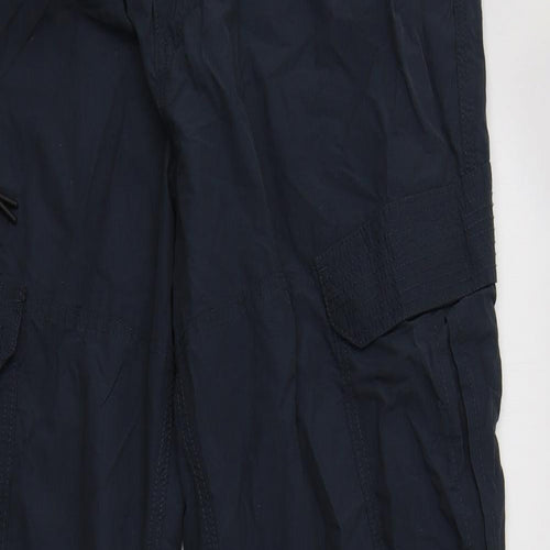 Matalan Mens Blue  Cotton Cargo Trousers Size 40 L31 in Regular