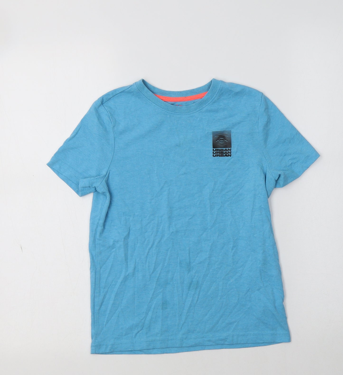 F&F Boys Blue  Polyester Basic T-Shirt Size 7-8 Years Crew Neck