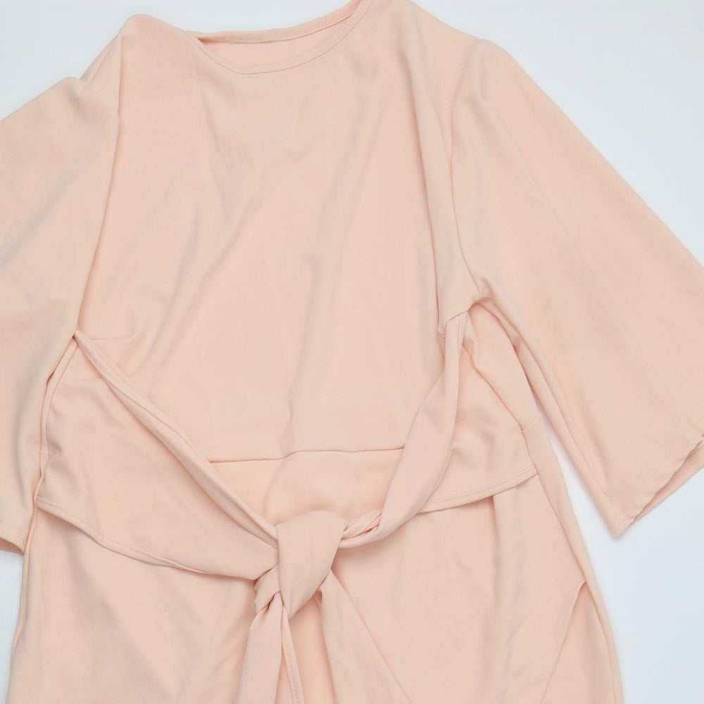 Boohoo Womens Pink  Polyester Bodycon  Size 20  Collared