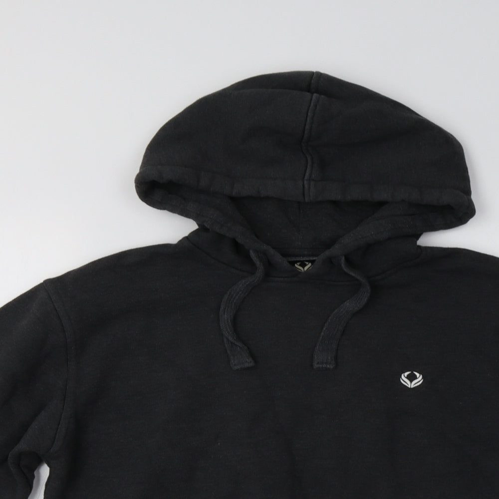 Surfdome Womens Grey  Cotton Pullover Hoodie Size S