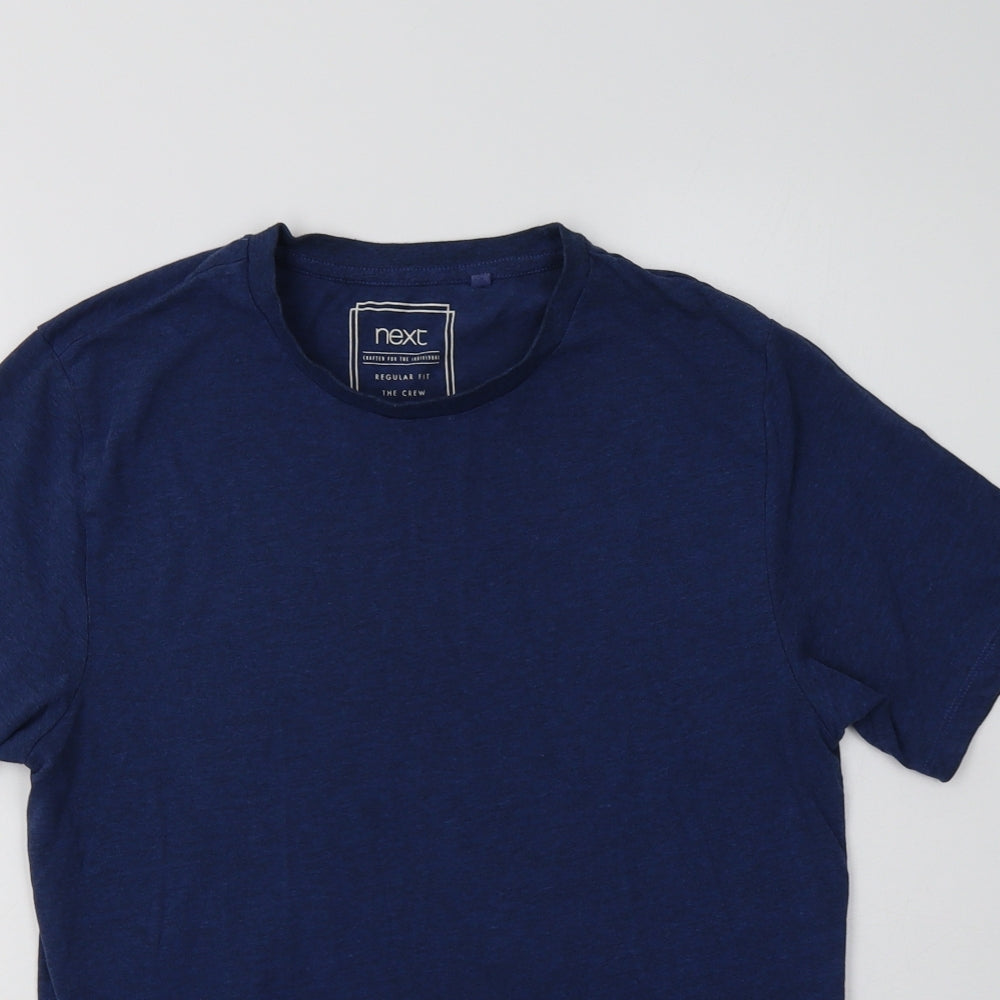 NEXT Mens Blue  Cotton  T-Shirt Size S Crew Neck