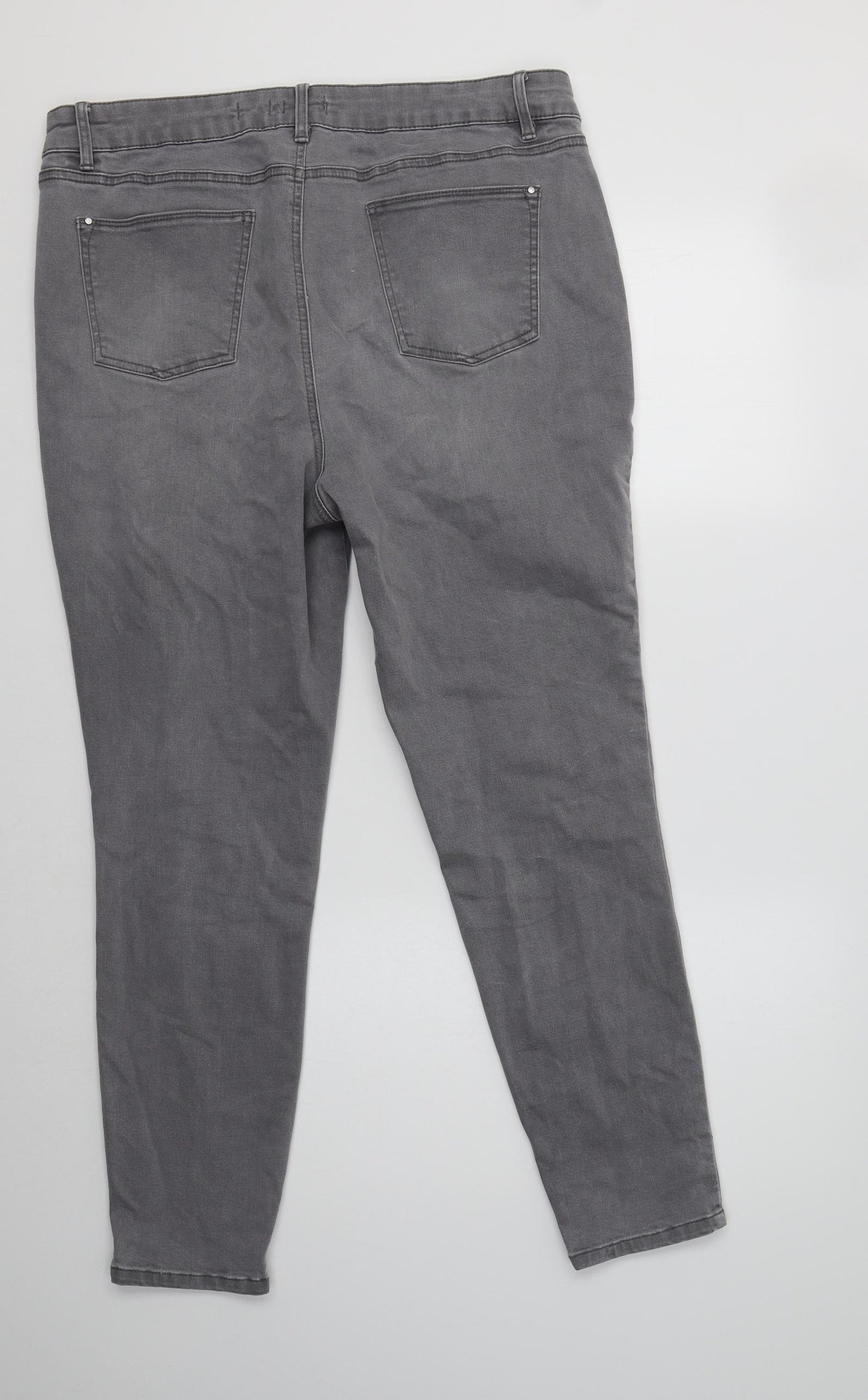 TU Womens Grey  Cotton Jegging Jeans Size 18 L29 in Regular