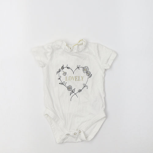 River Island  White  Cotton Romper One-Piece Size 6-9 Months   - Lovely