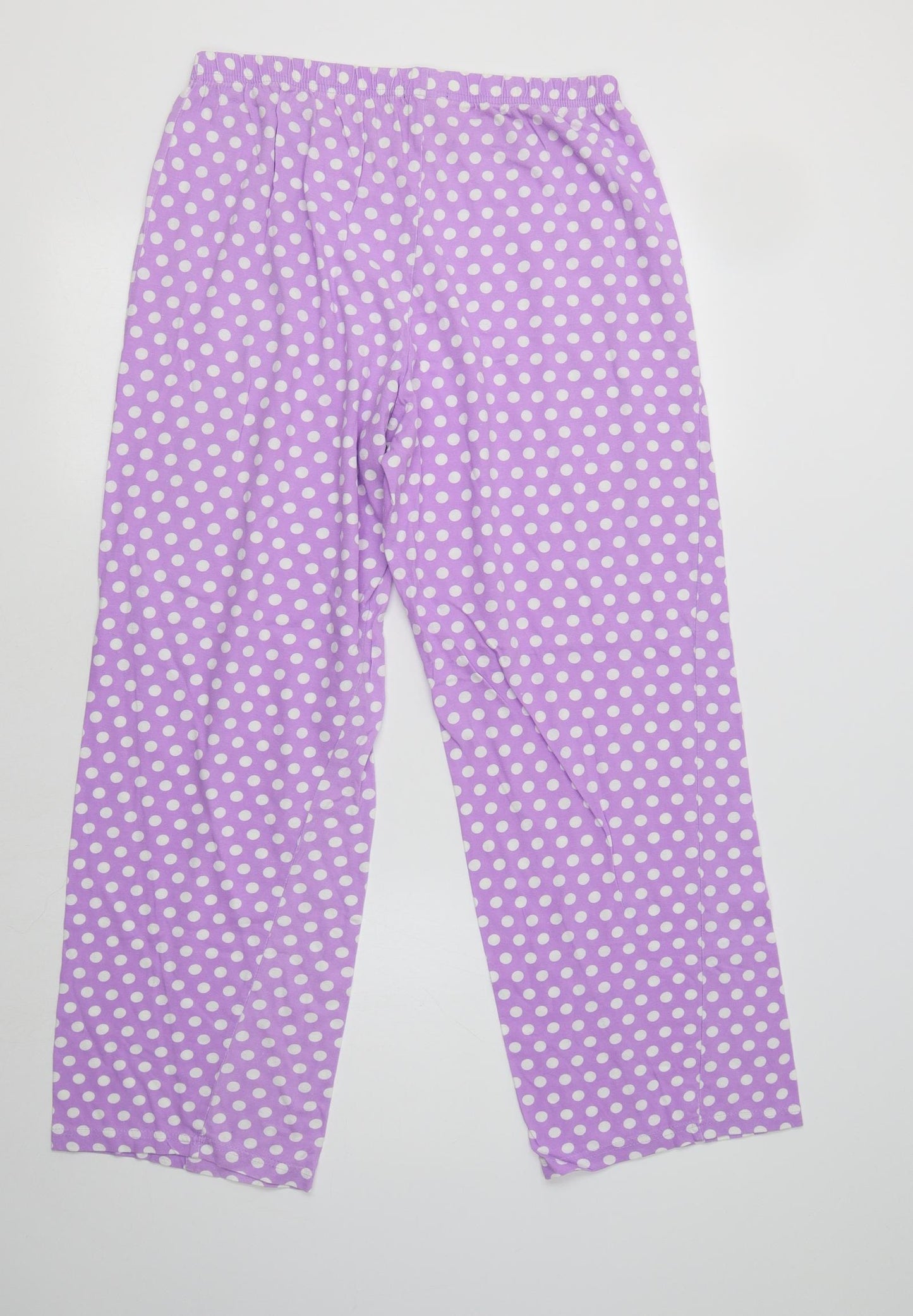 F&F Womens Purple Polka Dot Cotton  Pyjama Pants Size 12