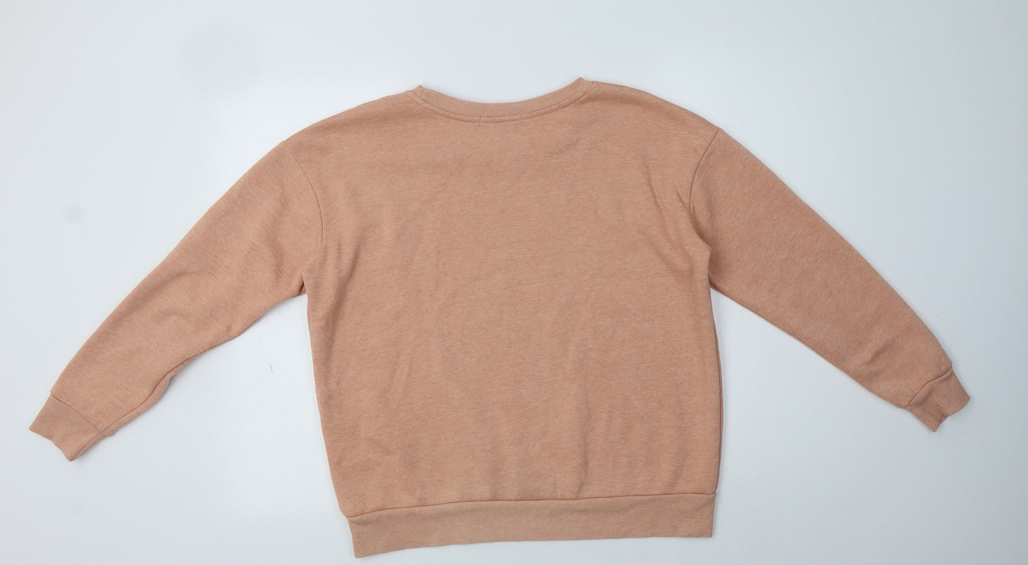 Primark Womens Pink  Cotton Pullover Sweatshirt Size 12