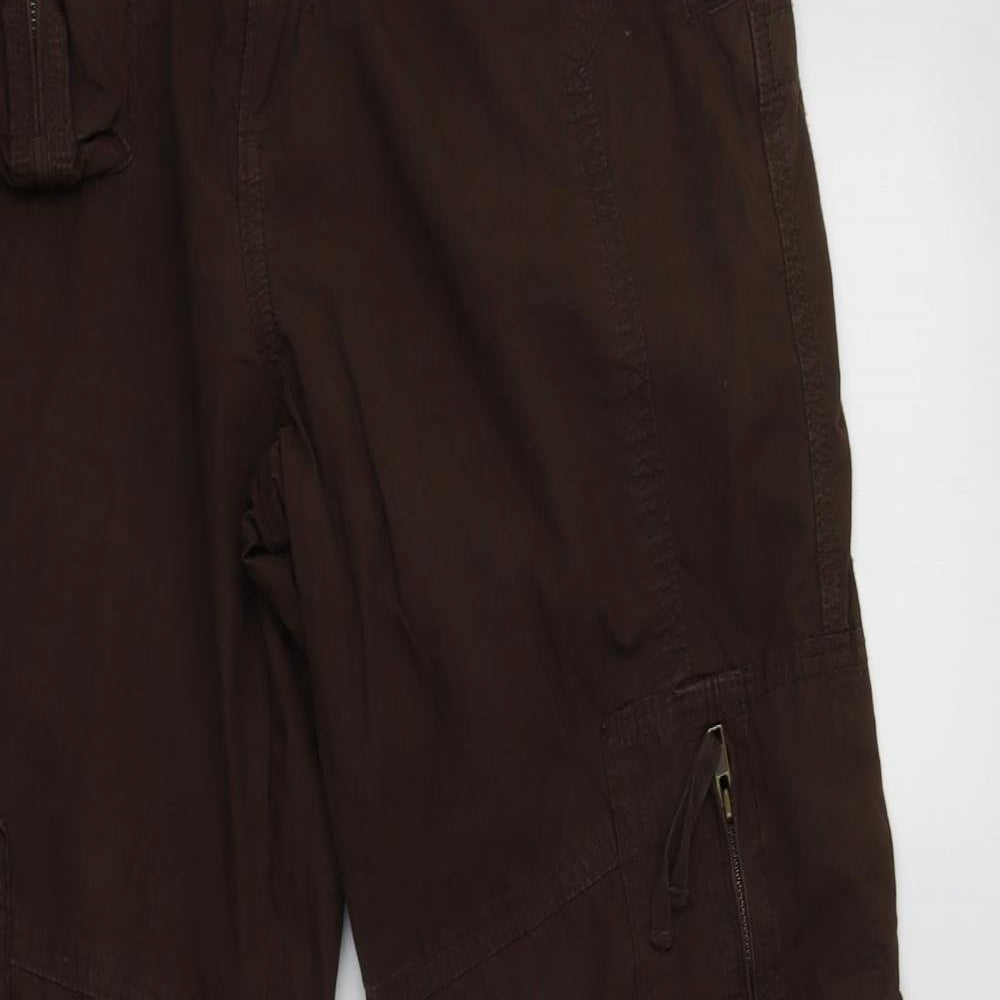 NEXT Mens Brown  Cotton Carpenter Trousers Size 34 L33 in Regular