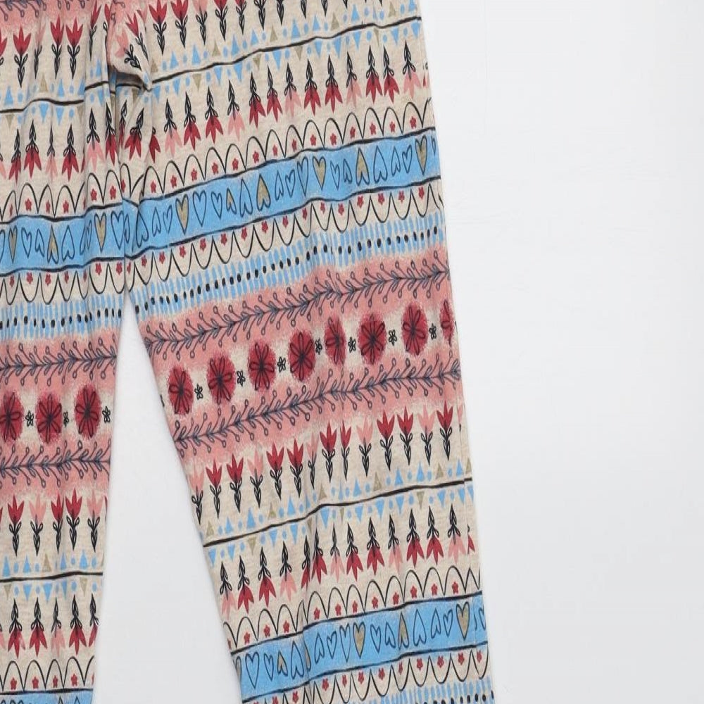 Nutmeg Girls Multicoloured Fair Isle Cotton  Pyjama Pants Size 11-12 Years