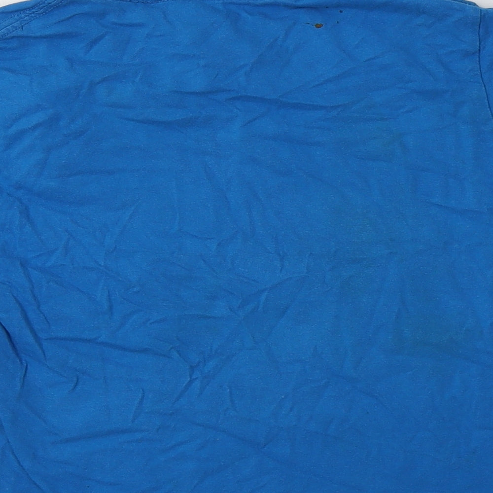 Nike Girls Blue  Cotton Basic T-Shirt Size 9-10 Years Crew Neck