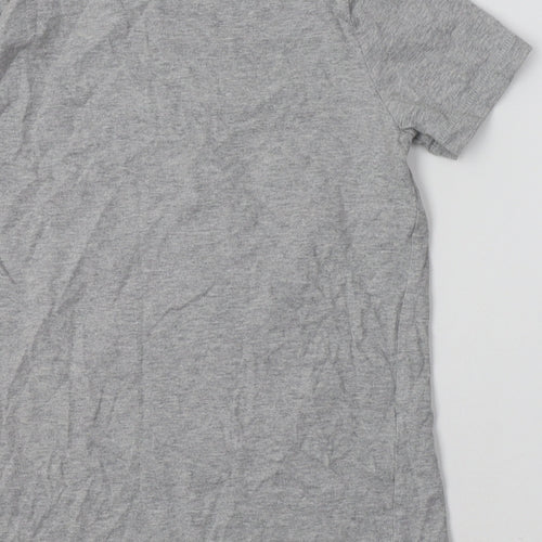 F&F Girls Grey  Cotton Basic Polo Size 8-9 Years Crew Neck  - Gaming