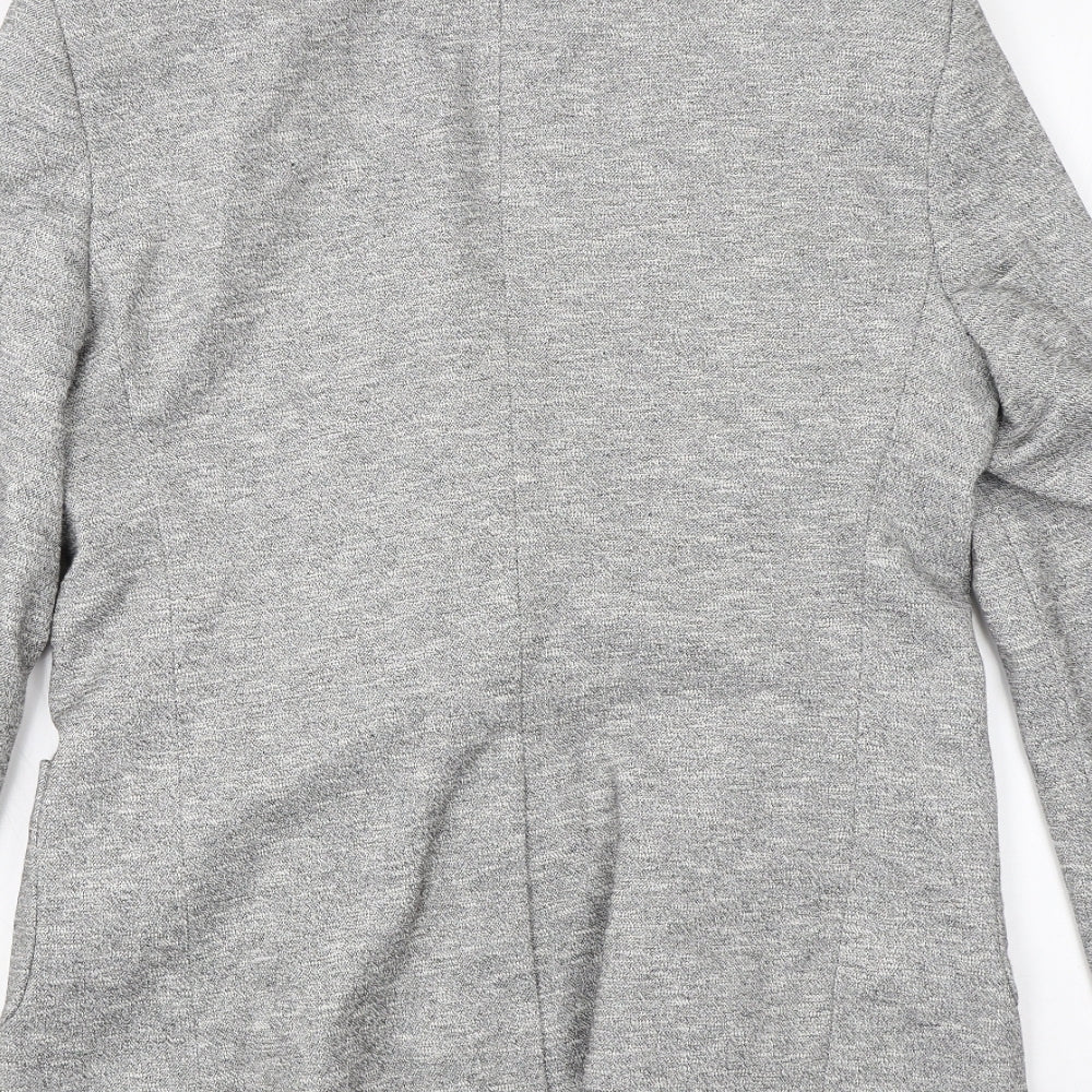 River Island Mens Grey  Cotton Jacket Suit Jacket Size 38