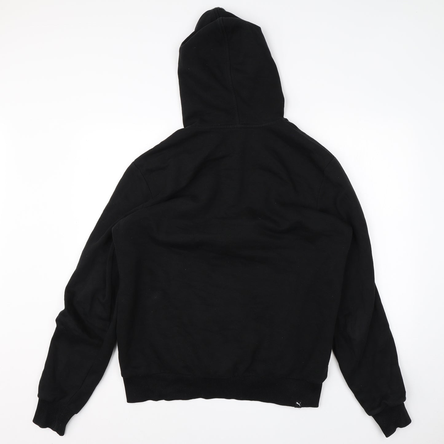 PUMA Mens Black  Cotton Pullover Hoodie Size L   - puma