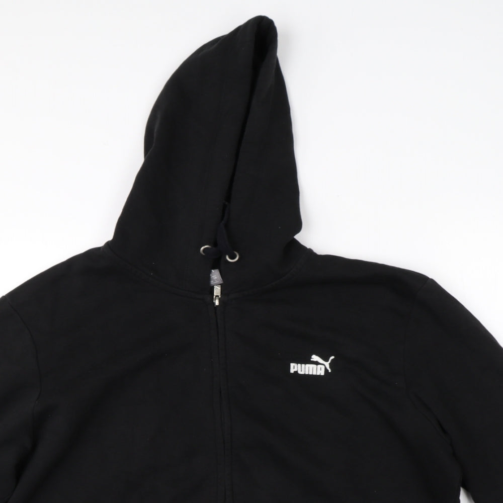 PUMA Mens Black  Cotton Pullover Hoodie Size L   - puma